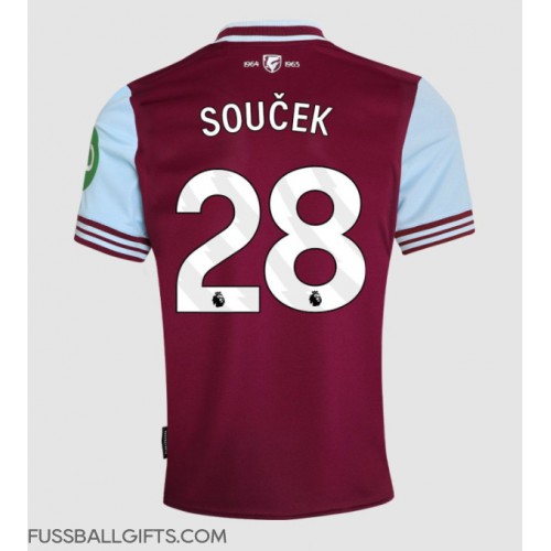 West Ham United Tomas Soucek #28 Fußballbekleidung Heimtrikot 2024-25 Kurzarm